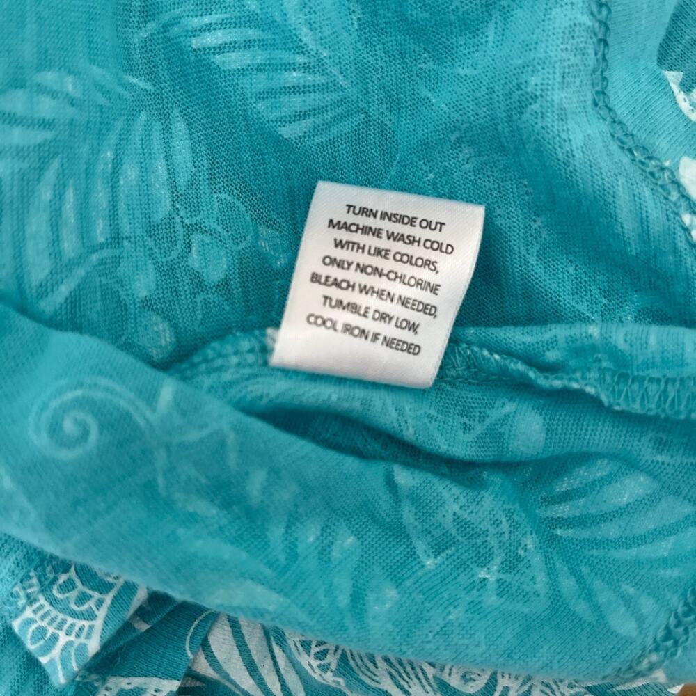 Palm Grove Woman Mint Green Seashell Top Size 3X NWO Tags - Picture 10 of 12